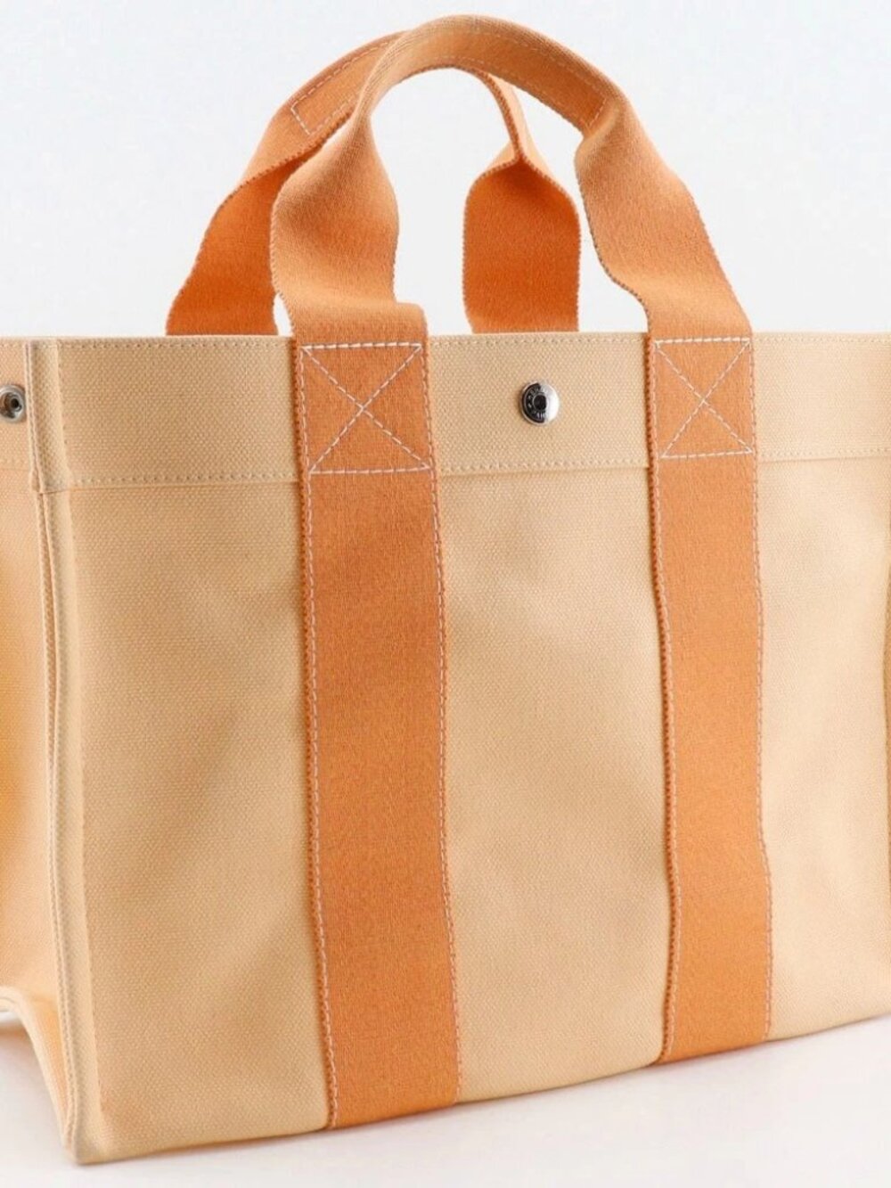 HERMES Bora Bora PM Handbag Orange canvas Women - Picture 3 of 12